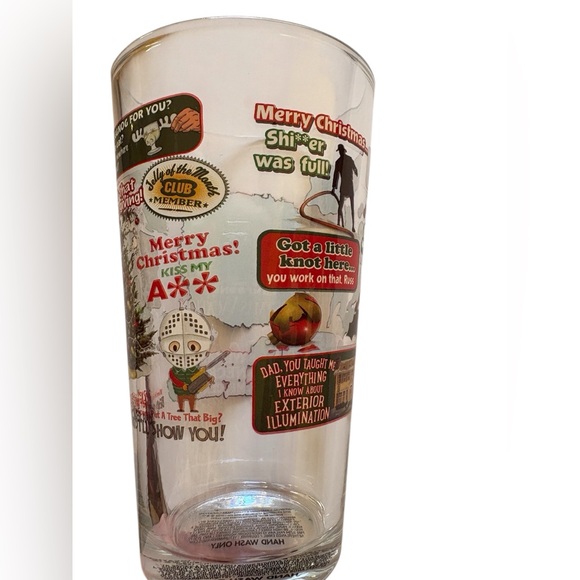New set of 2 National Lapoon Christmas Vacation Classic Quotes 16 oz gift glass - Picture 6 of 10